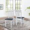 International Concepts 36 in. Solid Wood Round Top Pedestal Dining Table w/4 San Remo Dining Chairs in White/Heather Gray K05-36RT-C10-4 - alternate 4